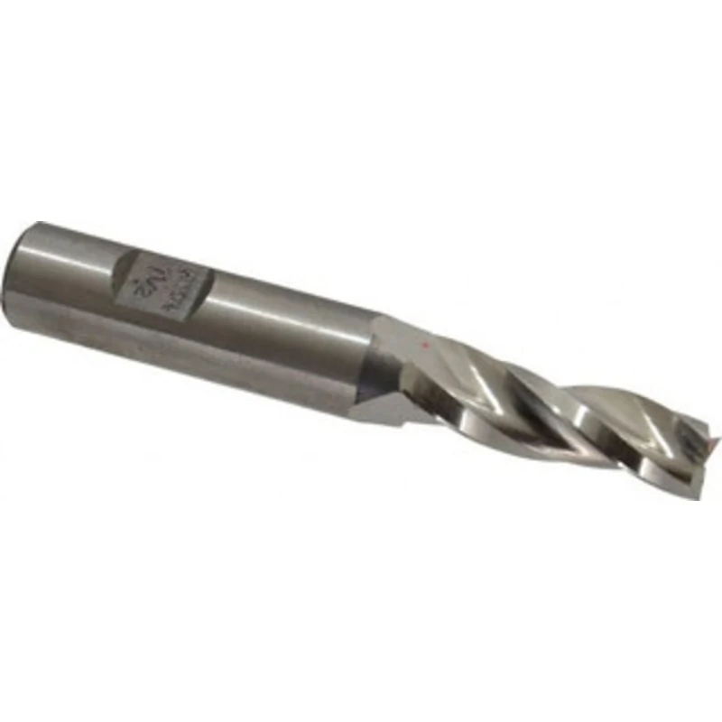 Made in USA 1.5 per Side 3/8 Small End Diam 1-1/4 LOC 3-Flute High Speed Steel Tapered Square End Mill Uncoated, 1/2 ...